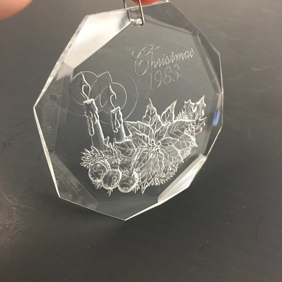 Vtg 83 Christmas Clear‎ Plastic Candle Ornament - Picture 5 of 10